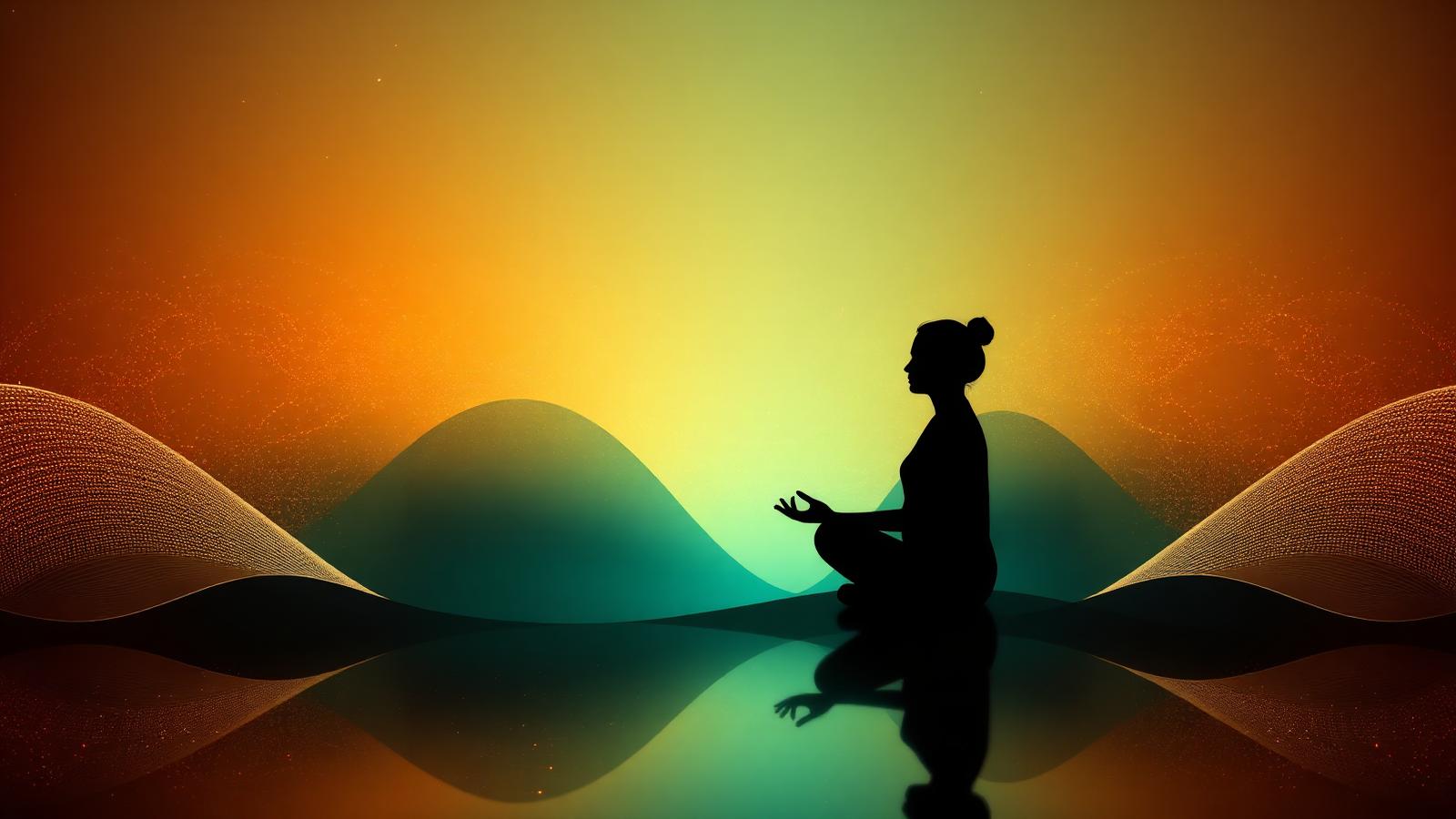 Abstract sound waves illustrating the Brain Song audio program